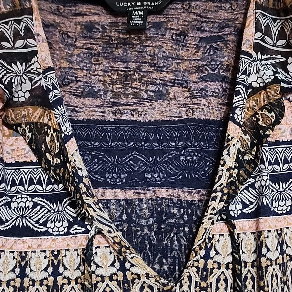 Lucky Brand Bohemian Patterned Sleeveless Top - Picture 2 of 3